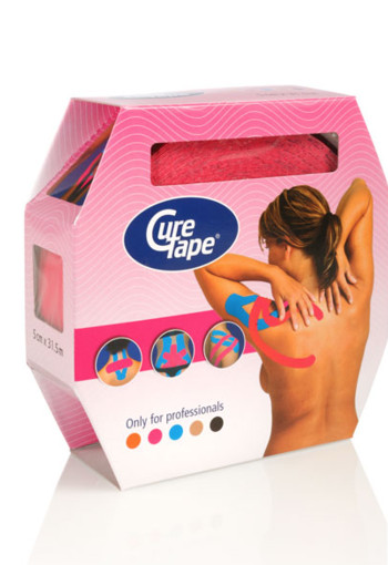 Curetape Kinesiotape roze 31.5m x 5cm (1 Stuks)