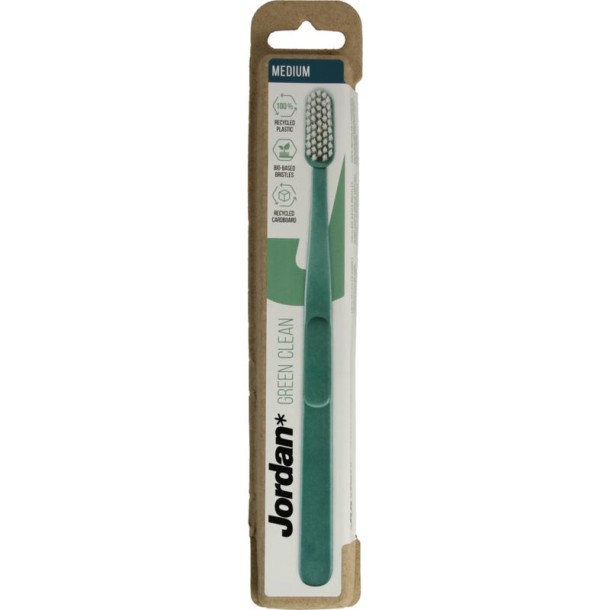 Jordan Tandenborstel green clean medium (1 Stuks)