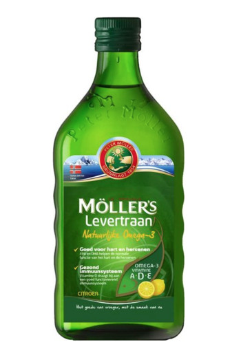 Mollers Omega-3 levertraan citroen (250 Milliliter)
