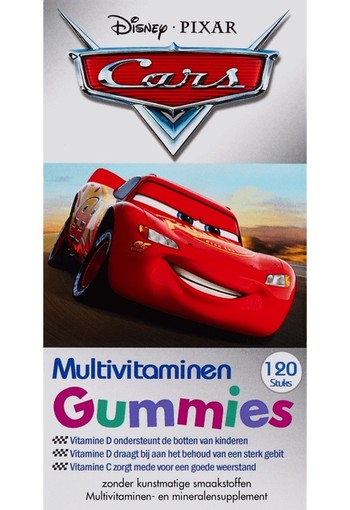 Disney Cars Kinder Multivitaminen Gummies 120 stuks smelttablet