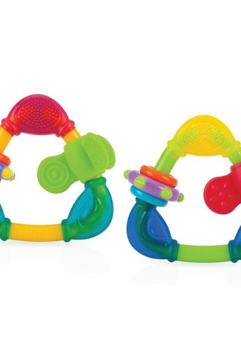 Nuby Bijtfiguur driehoekig hard en zacht (1 Stuks)