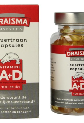 Draisma Vitamine A + D levertraan (100 Capsules)