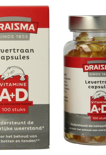 Draisma Vitamine A + D levertraan (100 Capsules)