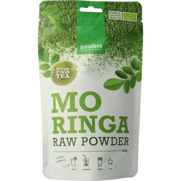 Purasana Moringa poeder vegan bio (200 Gram)