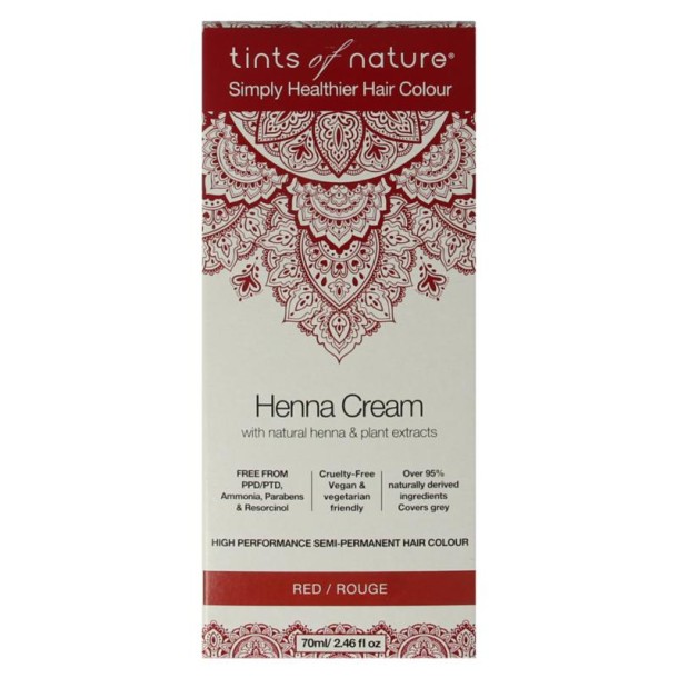 Tints Of Nature Henna cream red semi permanent (70 Milliliter)