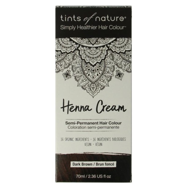 Tints Of Nature Henna cream dark brown semi permanent (70 Milliliter)