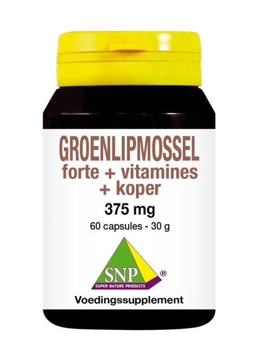 SNP Groenlipmossel forte + vitamines + koper (60 Capsules)