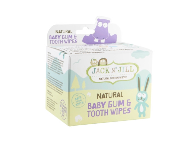 Jack n Jill Natural baby gum & tooth wipes (25 Stuks)