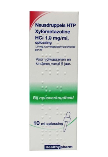 Healthypharm Neusdruppels HTP Xylometazoline HCl 1 mg/ml (10 Milliliter)