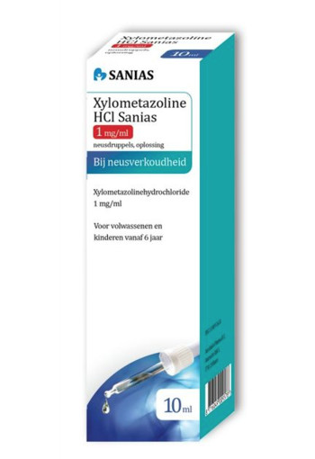 Sanias Xylometazoline HCI 1.0 mg druppels (10 Milliliter)