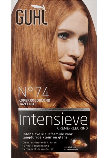GUHL Beschermende Crème-kleuring PEARLANCE 74 - Koperrood Blond Hazelnoot 115 ml