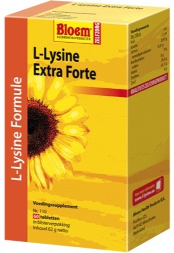 Bloem L-lysine Extra Forte Lipblaasjes 60tb
