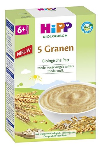 Hipp 5 Granen pap bio (200 Gram)