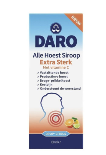 Daro Alle Hoest Siroop extra sterk met vitamine C (150 ml)