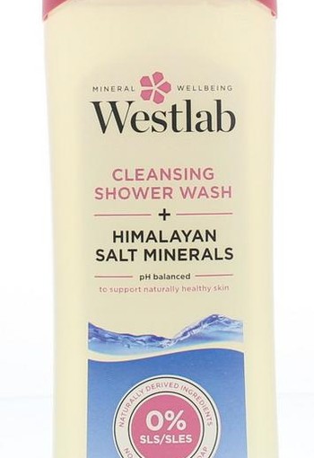 Westlab Bad & douche gel himalaya zout reinigend (400 Milliliter)