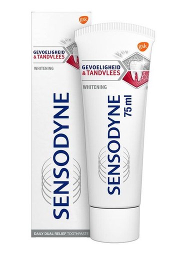 Sensodyne Tandpasta gevoelige tanden/tandvlees whitening (75 ml)