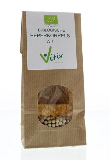 Vitiv Peperkorrels wit bio (40 Gram)