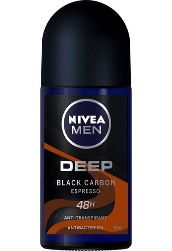 NIVEA MEN DEEP Black Carbon Espresso Deodorant Roller 50 ml