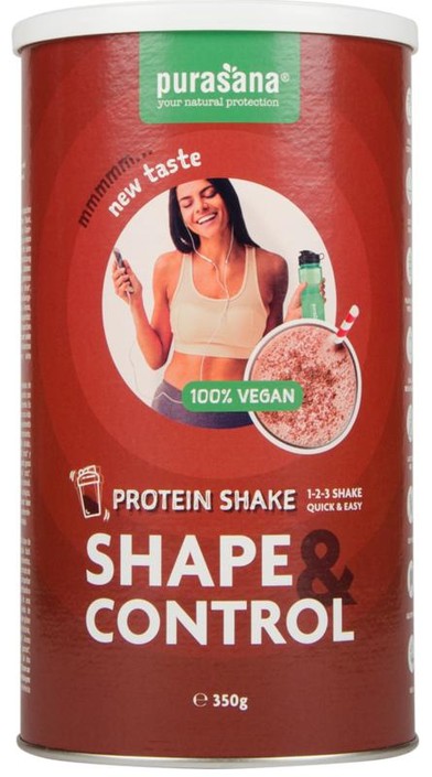 Purasana Shape & control proteine shake chocolate vegan (350 Gram)