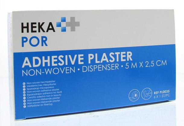 Hekapor Hechtpleister 5m x 2.50 non woven (6 Stuks)