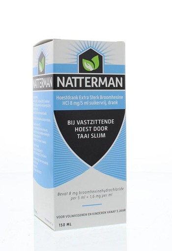 Natterman Hoestdrank extra sterk broomhexine HCl 8mg/5ml (150 Milliliter)