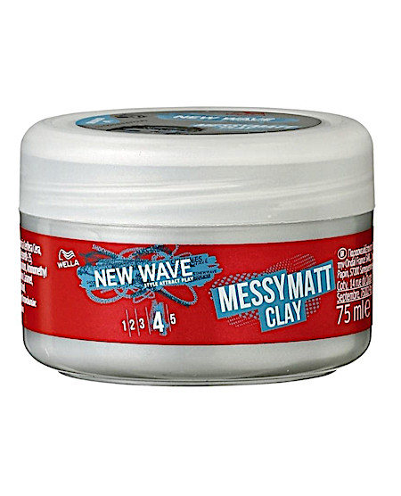 New Wave Ultimate Effect Go Matt Clay 75ml / Wella New Wave Go Matt Clay Wax.