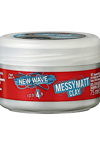 New Wave Ultimate Effect Go Matt Clay 75ml / Wella New Wave Go Matt Clay Wax.