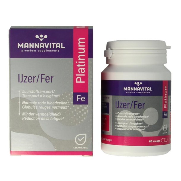 Mannavital IJzer platinum (60 Capsules)