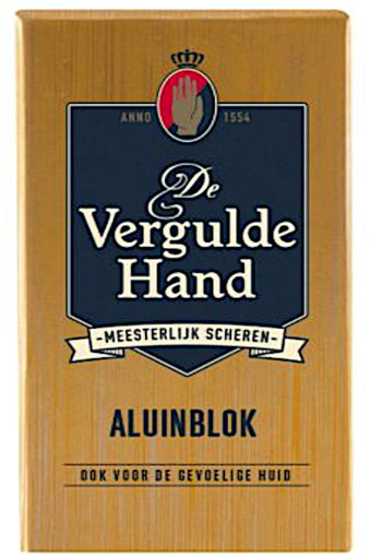 Vergulde Hand blok Aluin