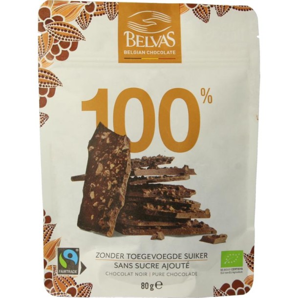 Belvas Thins dark 100% bio (80 Gram)