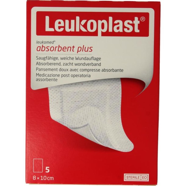 Leukomed Wondverband 8.0 x10cm steriel (5 Stuks)