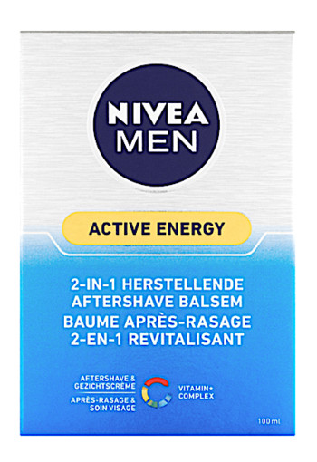 NIVEA MEN Active Energy 2-In-1 Herstellende Aftershave Balsem 100 ml