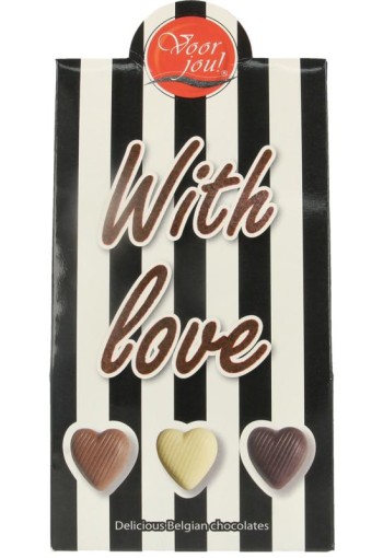 Voor Jou! Cadeau doos black & white with love (100 Gram)