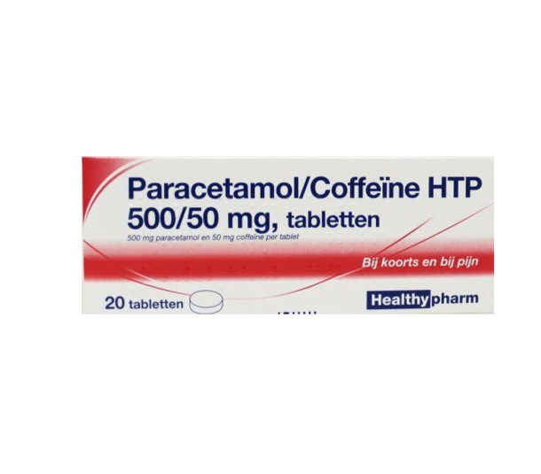 Healthypharm Paracetamol 500mg coffeine (20 Tabletten)