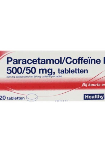 Healthypharm Paracetamol 500mg coffeine (20 Tabletten)