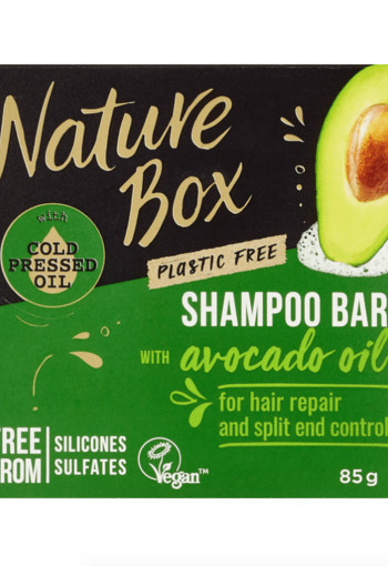 Nature Box Shampoo Bar Avocado 85 gram, schuim