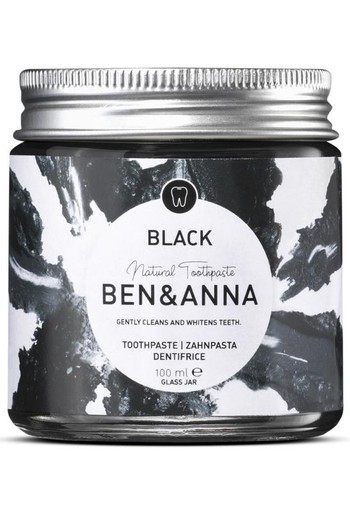 Ben & Anna Tandpasta zwart active charcoal (100 Gram)