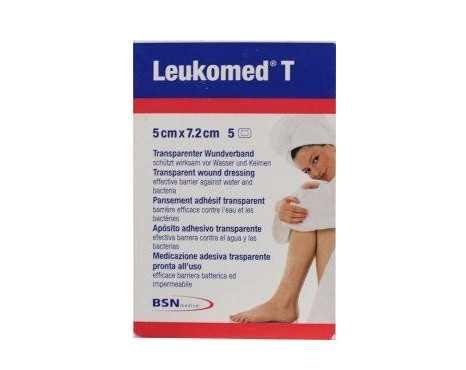 Leukomed Transparant wondverband T 7.2 x 5cm steriel (5 Stuks)