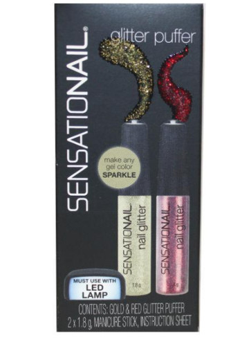 Sensationail Glitter puffer gold/red 2 x 1.8 (3,6 Gram)