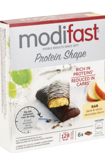 Modifast Protein Shape pure & witte chocolade 6 x 31 gram (1 stuks)