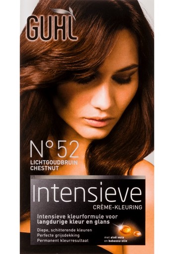 Guhl Intensieve - No. 52 Lichtgoudbruin Chestnut - Crème-kleuring - Haarverf-115 ml
