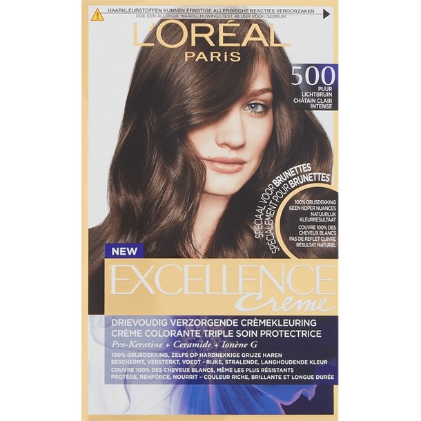 L’Oréal Paris Excellence EXCELL FR/NL 500 True Light Brown Haarkleuring Bruin