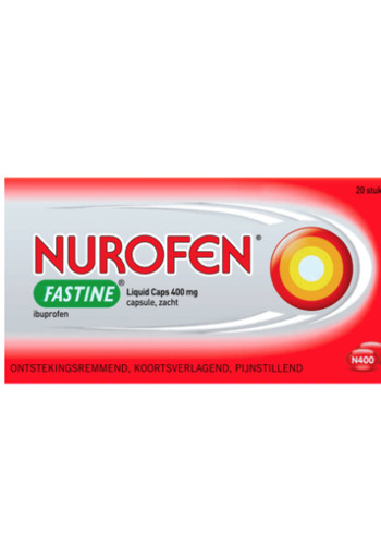 Nurofen Fastine liquid caps 400 mg ibuprofen (20 Capsules)