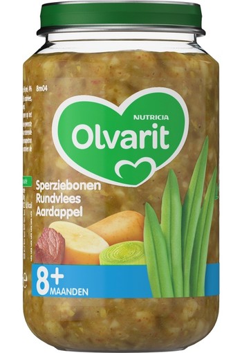 Olvarit Sperziebonen rundvlees aardappel 8M04 (200 gram)