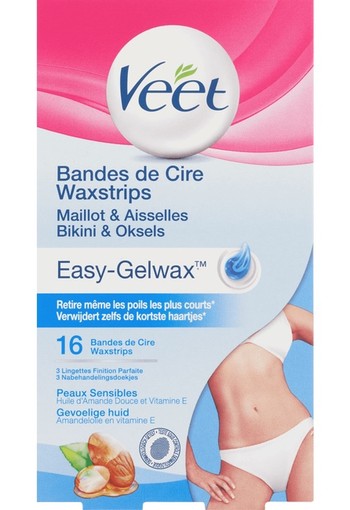 Veet Wax Strips Gevoelige Huid Bikinilijn & Oksels 20 stuks wax