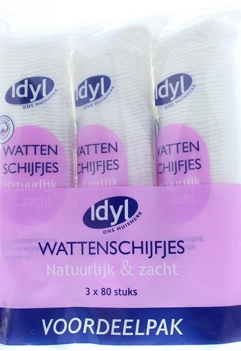 Idyl Wattenschijfjes voordeelpak 80 stuks (3 Stuks)