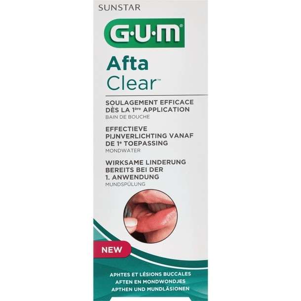 Gum Afta Clear Mondwater 120 ML drankje