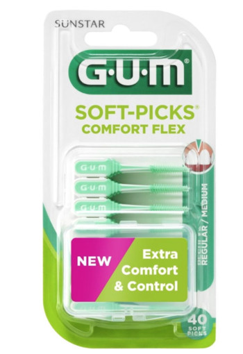 GUM Soft picks comfort flex regular/medium (40 Stuks)