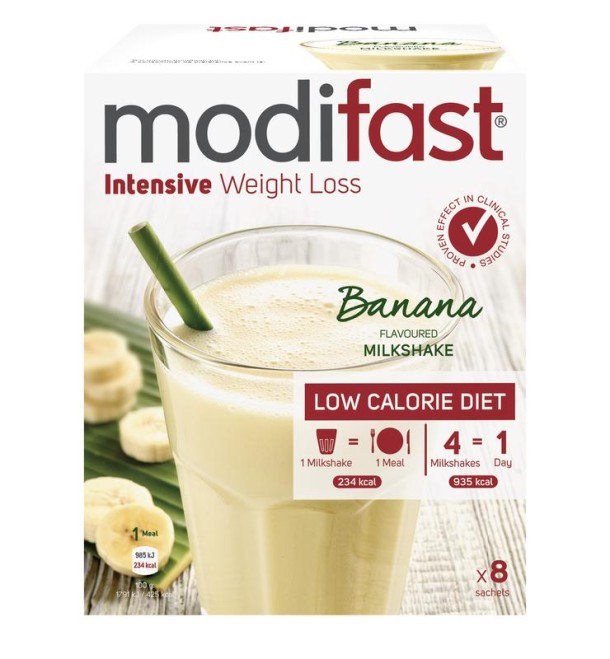 Modifast Intensive milkshake banaan 8 zakjes (440 Gram)