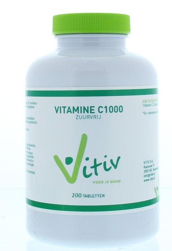 Vitiv Vitamine C1000 zuurvrij (200 Tabletten)